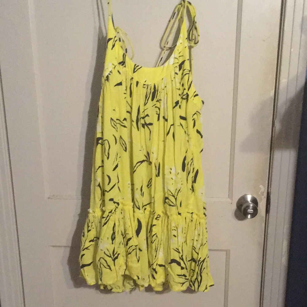 Free People Yellow and Black Sun Dress